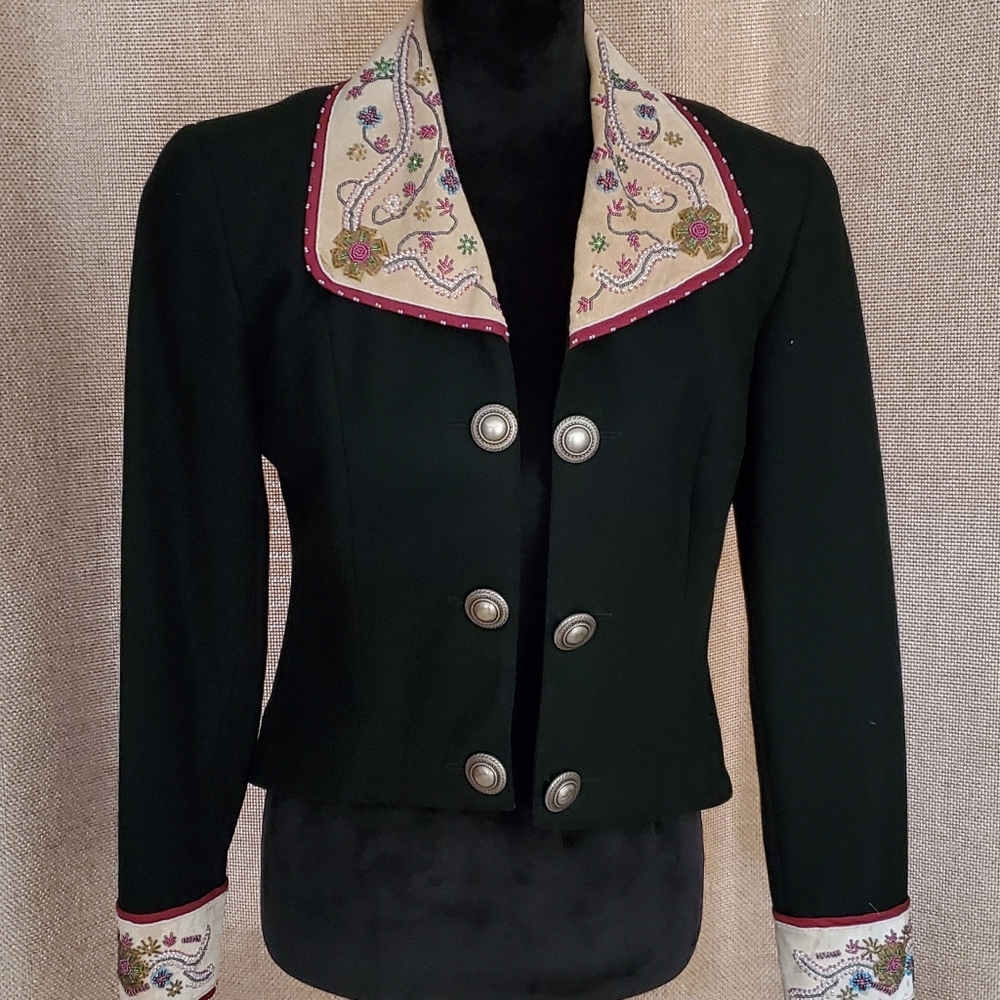 Double D Ranch, XS, 100% Wool, Black Blazer